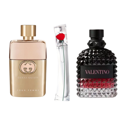 3 Perfumes Gucci Guilty, Valentino Intense, Flower By Kenzo (Eau Parfum)