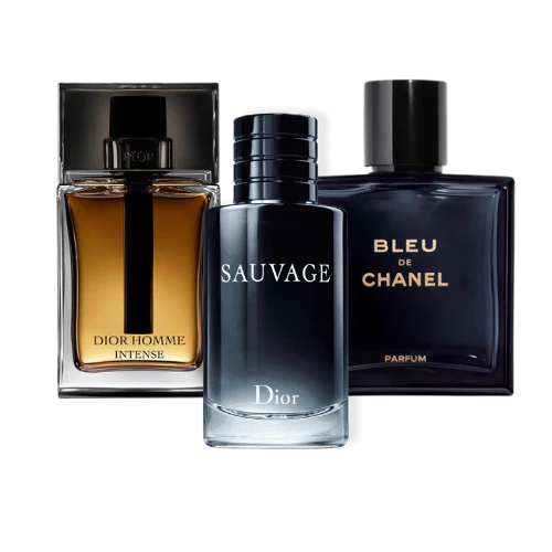 Set with 3 perfumes - Dior SAUVAGE, Dior HOMME INTENSE and Chanel Blue