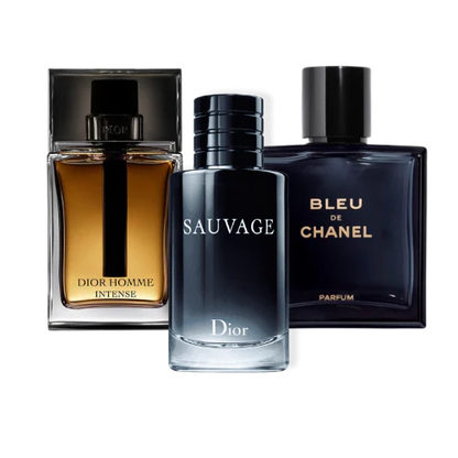 Set with 3 perfumes - Dior SAUVAGE, Dior HOMME INTENSE and Chanel Blue