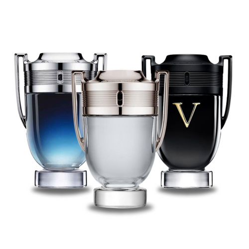 3 Perfumes Paco Rabanne INVICTUS LEGEND, Paco Rabanne INVICTUS and Paco Rabanne INVICTUS VICTORY 100ml (Eau de Parfum)